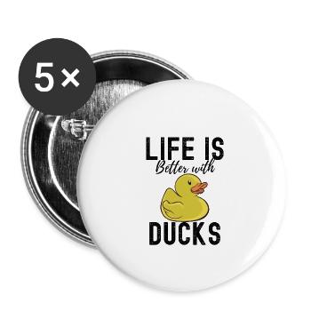 duck - Buttons small 1''/25 mm (5-pack) - white - Front