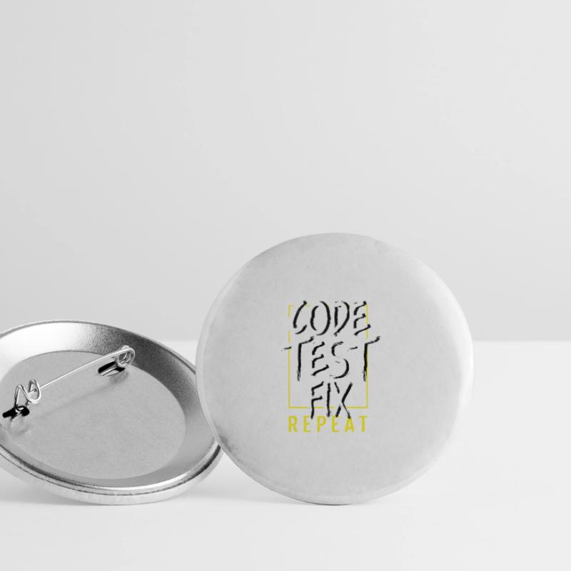 Code-Test-Fix. Computertechniker Gift Buttons klein 25 mm (5er Pack)