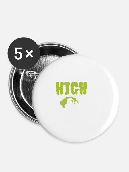 Hoch werden Raumfahrer Geschenk - Buttons klein 25 mm (5er Pack) - Weiß