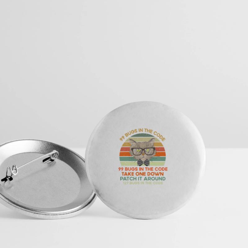 99 errors in code take one down round Buttons small 1''/25 mm (5-pack)