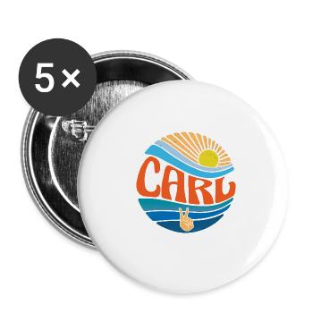 Carl Hemd Vintage Sunset Carl Groovy Tie Dye - Buttons klein 25 mm (5er Pack) - Weiß - Vorne