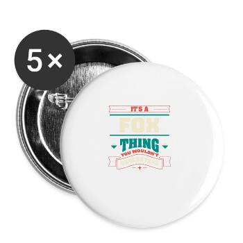 It is a fox thing surname for the family - Buttons small 1''/25 mm (5-pack) - white - Front