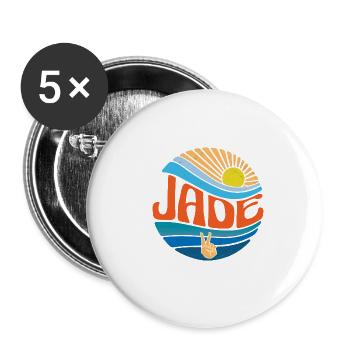 Jade Shirt Vintage Sunset Jade Groovy Tie Dye - Buttons klein 25 mm (5er Pack) - Weiß - Vorne