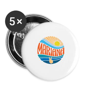 Mariana Shirt Vintage Sunset Mariana Groovy Tie - Buttons small 1''/25 mm (5-pack) - white - Front