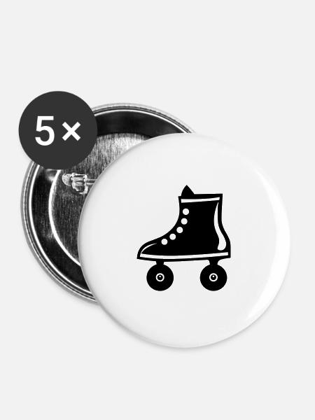 Walze - Buttons klein 25 mm (5er Pack) - Weiß