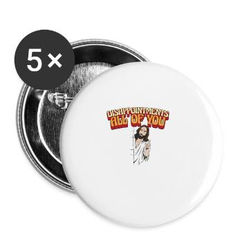 Funny Jesus Facepalm Meme Disappointments All Of - Buttons small 1''/25 mm (5-pack) - white - Front