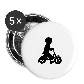 Fahrrad Kind Bike - Buttons klein 25 mm (5er Pack) - Weiß - Vorne
