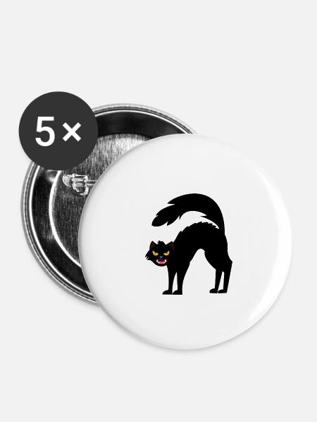 Kater Kater Haustier - Buttons klein 25 mm (5er Pack) - Weiß