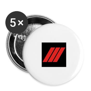 firefighter rank Master Corporal - Buttons small 1''/25 mm (5-pack) - white - Front
