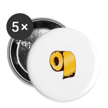 Toilet paper gold 2020 hamster purchases - Buttons small 1''/25 mm (5-pack) - white - Front