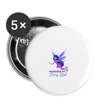 Fairy elf fairy tale - Buttons small 1''/25 mm (5-pack) - white - Front