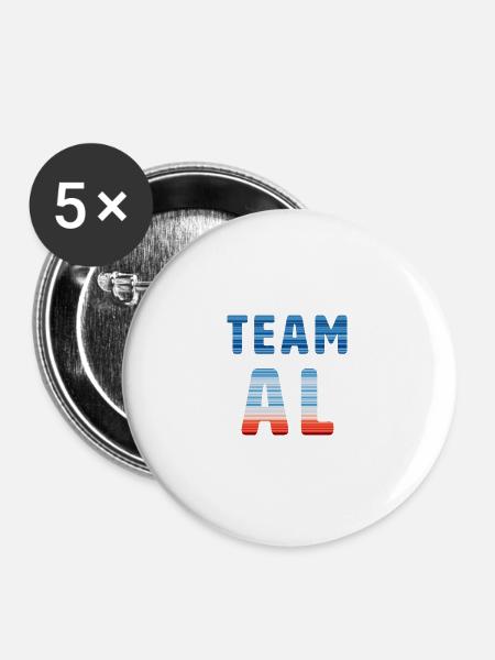 Team Al | Warming Stripes - Buttons klein 25 mm (5er Pack) - Weiß