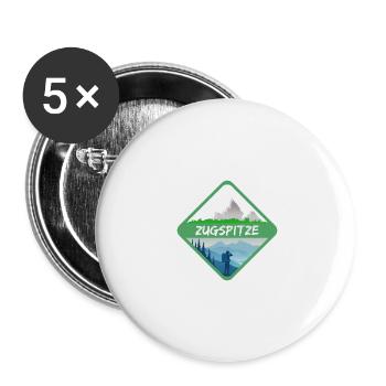 Nature Zugspitze - Lot de 5 petits badges (25 mm) - blanc - Devant