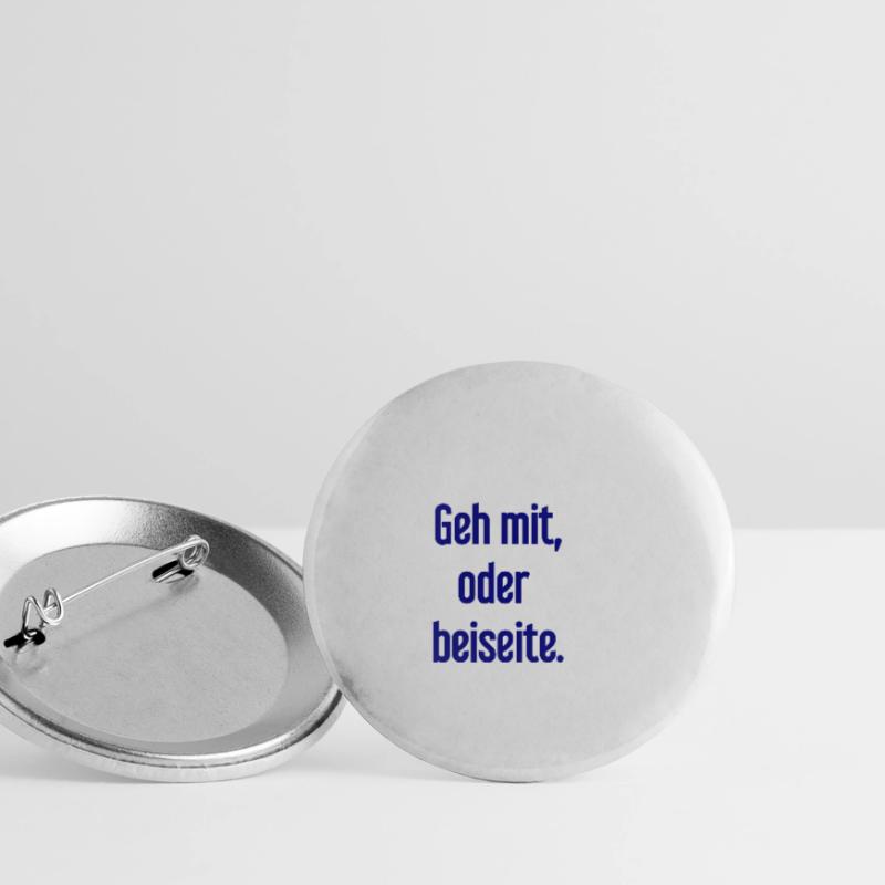 Geh mit oder beiseite Buttons klein 25 mm (5er Pack)