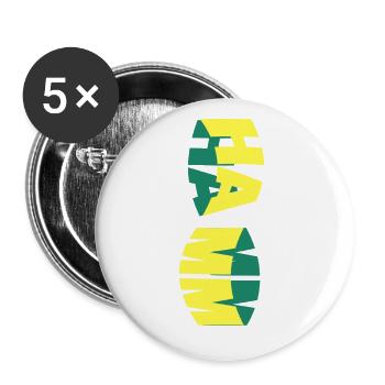 Hamm Germany City Skyline Font Colorful - Buttons small 1''/25 mm (5-pack) - white - Front