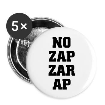 No zapzarap - Lot de 5 petits badges (25 mm) - blanc - Devant