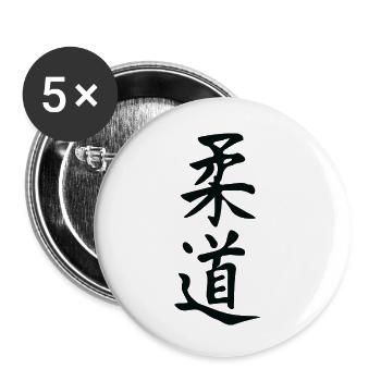 Judo - Buttons small 1''/25 mm (5-pack) - white - Front