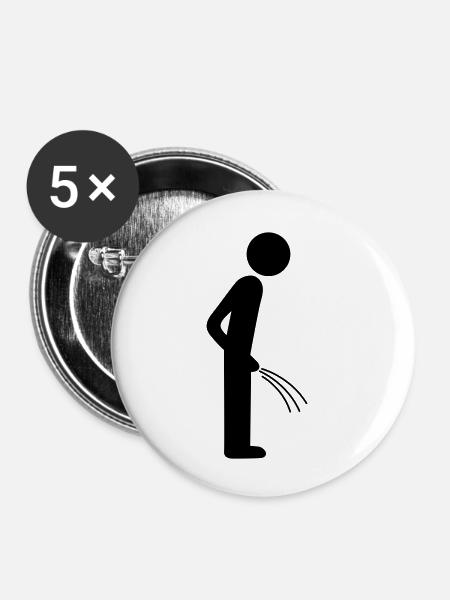 Pinklen WC - Buttons klein 25 mm (5er Pack) - Weiß