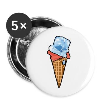 Ice Cone - Buttons small 1''/25 mm (5-pack) - white - Front
