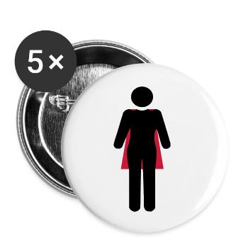 Superwoman - Buttons small 1''/25 mm (5-pack) - white - Front