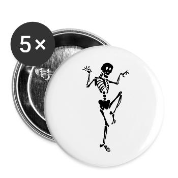 Skeletton - Buttons small 1''/25 mm (5-pack) - white - Front