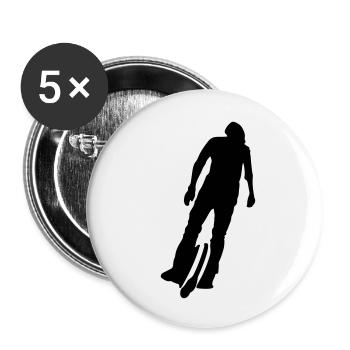 Monoroue - Lot de 5 petits badges (25 mm) - blanc - Devant