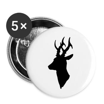 ikra - Buttons klein 25 mm (5er Pack) - Weiß - Vorne
