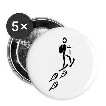 Schneeschuh Tour - Buttons klein 25 mm (5er Pack) - Weiß - Vorne