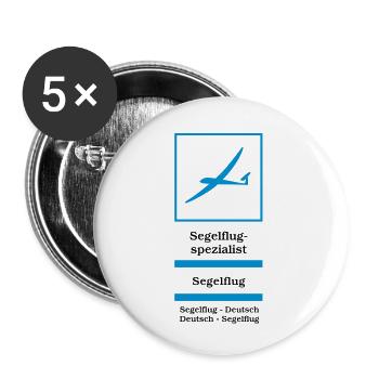Gliding specialist - Buttons small 1''/25 mm (5-pack) - white - Front