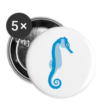 seepferdchen_082012_a_3c - Lot de 5 petits badges (25 mm) - blanc - Devant