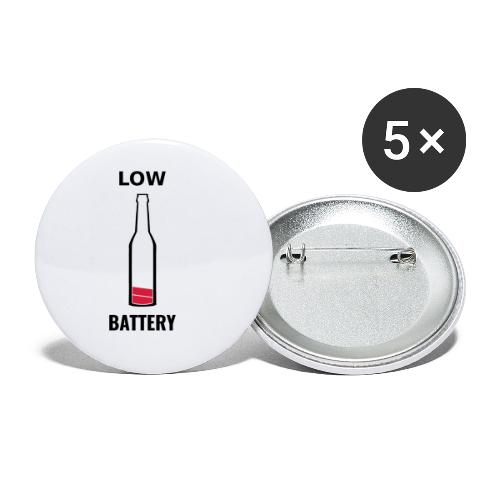 Beer Low Battery - Lot de 5 petits badges (25 mm)