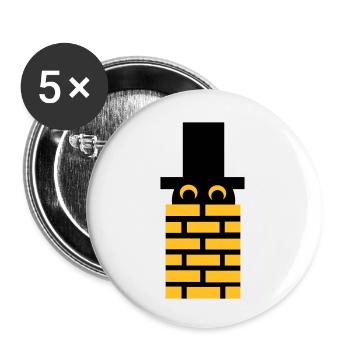 Schornsteinfeger - Buttons klein 25 mm (5er Pack) - Weiß - Vorne