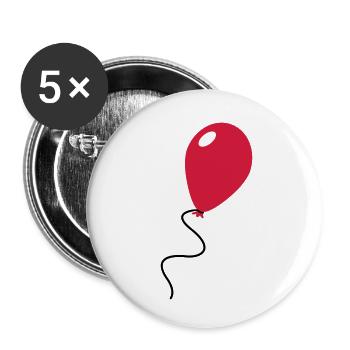 Ballon / Balloon - Buttons klein 25 mm (5er Pack) - Weiß - Vorne