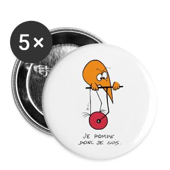 I pump I - Buttons small 1''/25 mm (5-pack) - white - Front