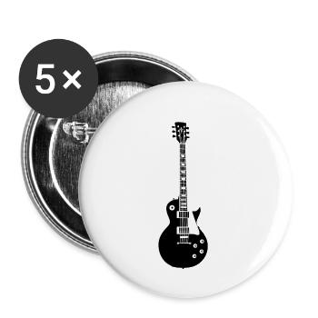 Music Instrument Guitar - Musician T-shirt Designs - Buttons small 1''/25 mm (5-pack) - white - Front