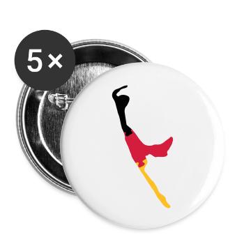 Sylt Puzzle - schwarz rot gold - Buttons klein 25 mm (5er Pack) - Weiß - Vorne