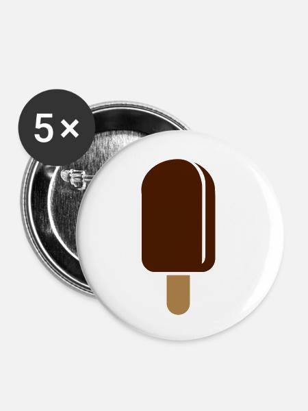 Eis - Buttons klein 25 mm (5er Pack) - Weiß