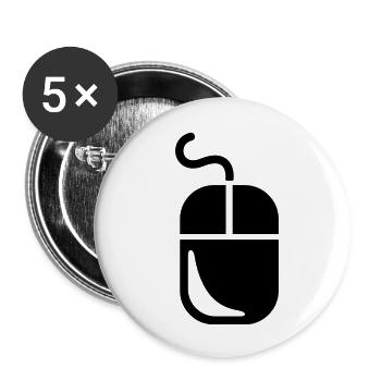 Computer - Buttons klein 25 mm (5er Pack) - Weiß - Vorne