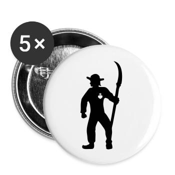 paysan fermier agriculteur vendéen - Lot de 5 petits badges (25 mm) - blanc - Devant
