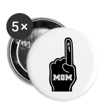Mutter - Buttons klein 25 mm (5er Pack) - Weiß - Vorne