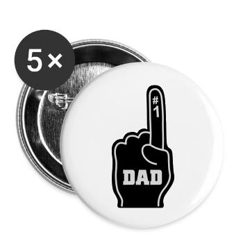papa - Buttons klein 25 mm (5er Pack) - Weiß - Vorne