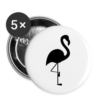 flamingo design - Buttons klein 25 mm (5er Pack) - Weiß - Vorne