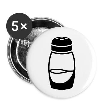 Création de logo de salière - Lot de 5 petits badges (25 mm) - blanc - Devant