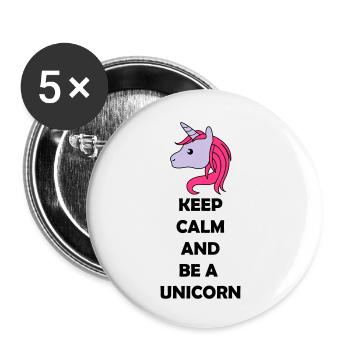 be_a_unicorn_02 - Buttons klein 25 mm (5er Pack) - Weiß - Vorne