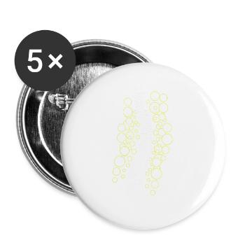 Physiothérapie Physiothérapeute Chiropracteur Chiro - Lot de 5 petits badges (25 mm) - blanc - Devant