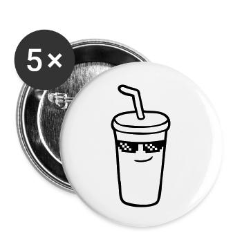 Lunettes de soleil Pixel Cola - Lot de 5 petits badges (25 mm) - blanc - Devant