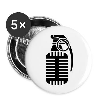 Microphone Grenade - Buttons small 1''/25 mm (5-pack) - white - Front
