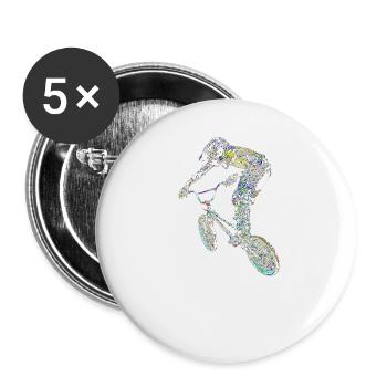 bmx - Buttons small 1''/25 mm (5-pack) - white - Front