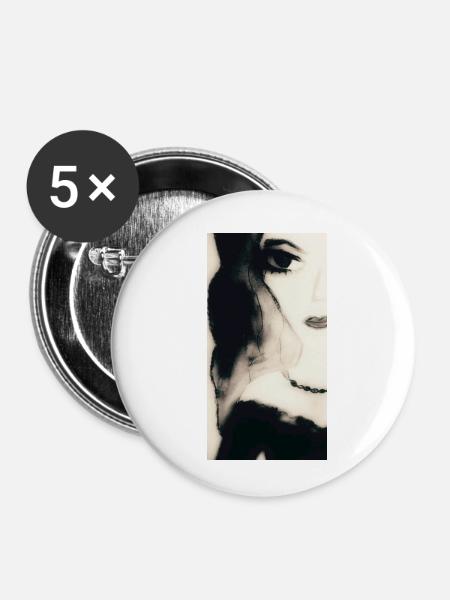 Keine halbe Frau! - Buttons klein 25 mm (5er Pack) - Weiß