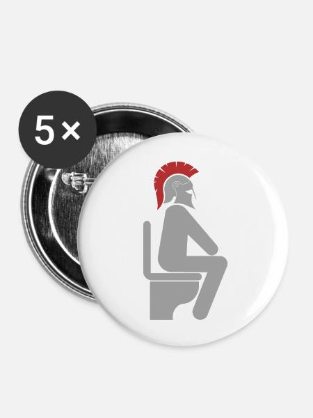 WC - Buttons klein 25 mm (5er Pack) - Weiß